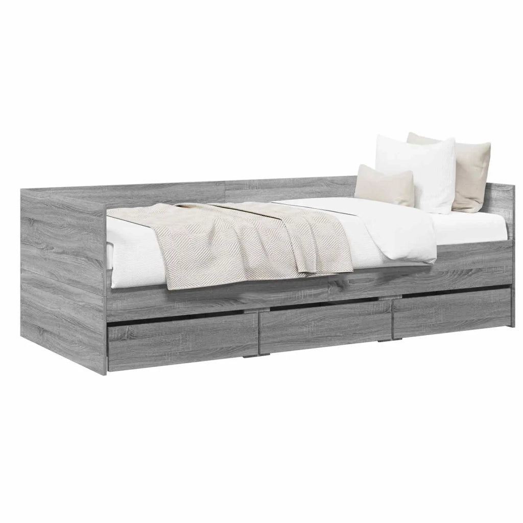 Telaio del letto con storage Sonoma grigio 80 x 200 cm 3429633