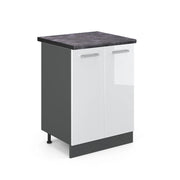 Vicco Mobiletto base cucina Bianco lucido 60 cm , PL Antracite