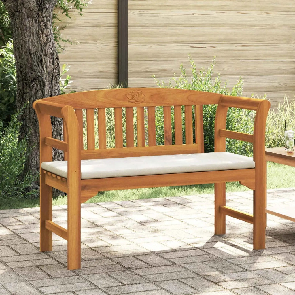 Panchina Rosa con cuscino Bianco Crema 114 x 46 x 82,5 cm