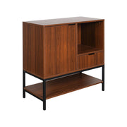 Credenza a 1 anta in legno di noce, 80cm, noce