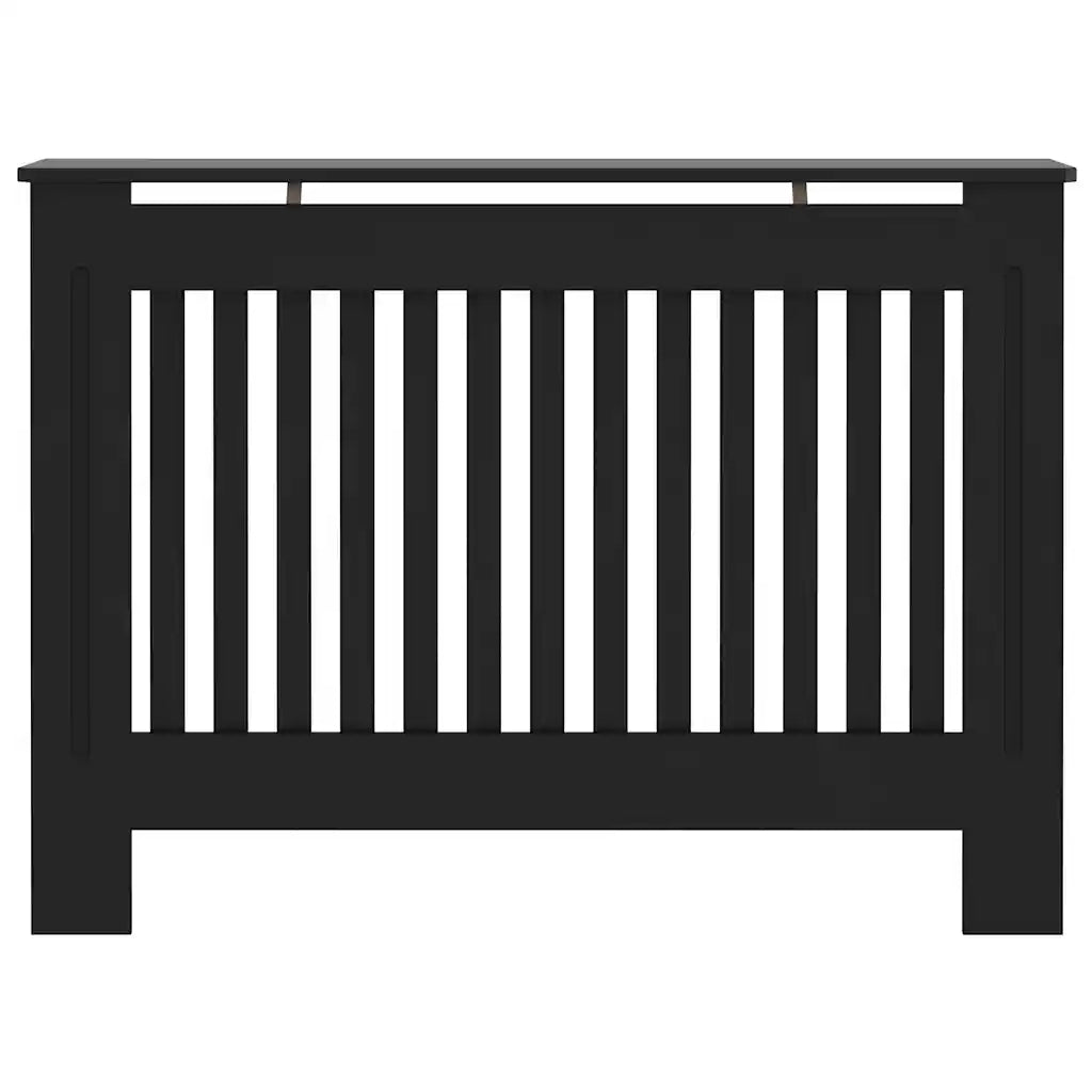 Copertura per Radiatore Nera 112x19x81,5 cm in MDF 288174