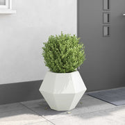 Fioriera Bianco 50 x 50 x 40 cm Acciaio