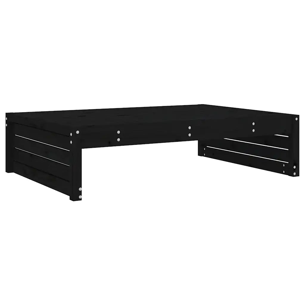 Sedia da giardino-Poggiapiedi da Giardino 120x80 cm Legno Massello di Pino Nero 775117