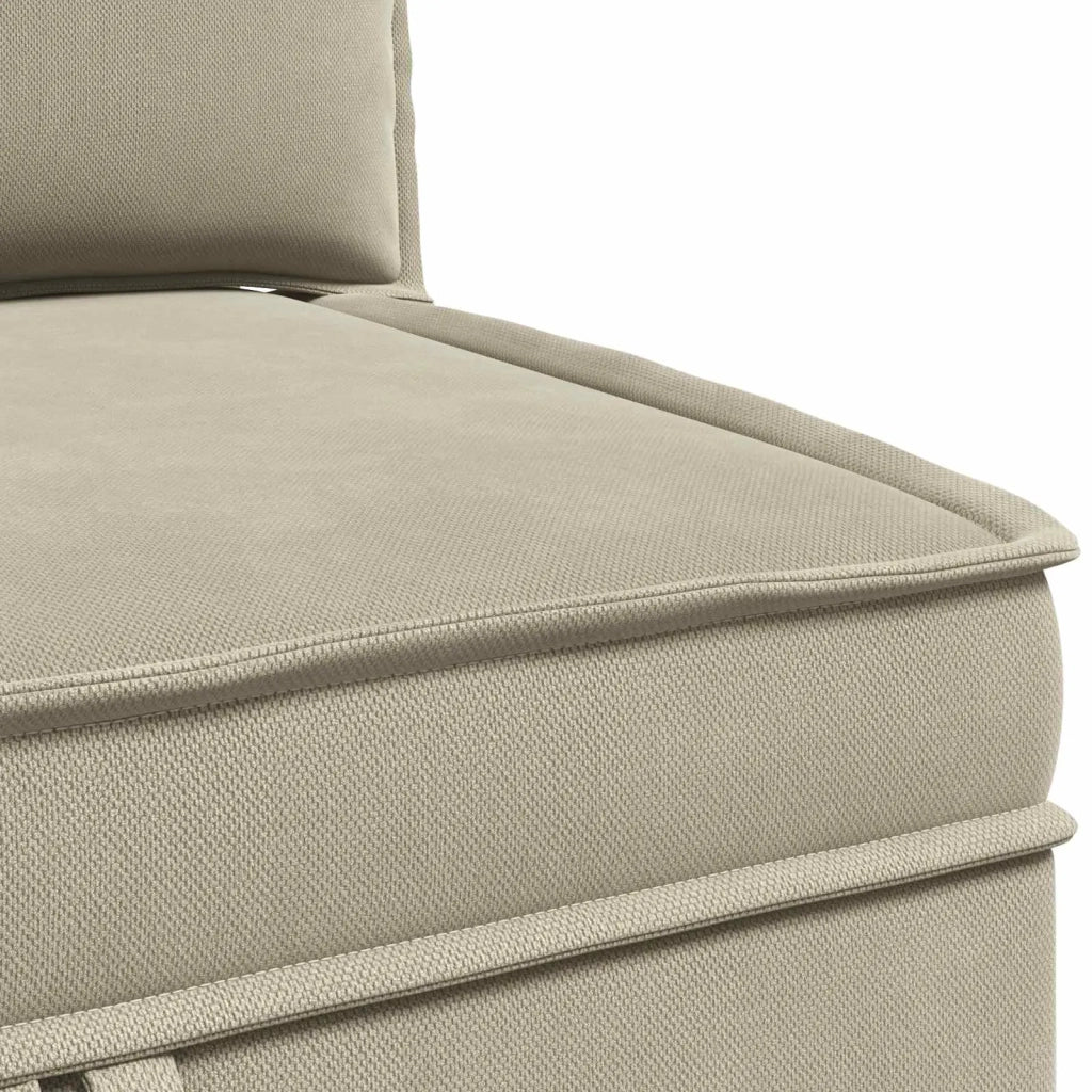 Divano Angolare con Storage Sabbia Velluto