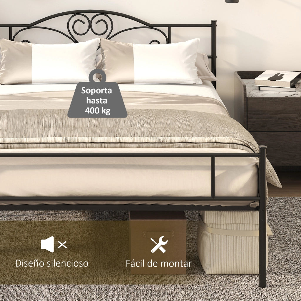Letto Matrimoniale Contenitore ¨C Zephmum ¨C Nero 158x211x106 cm