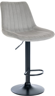 Sgabello Toni Velvet grigio,nero