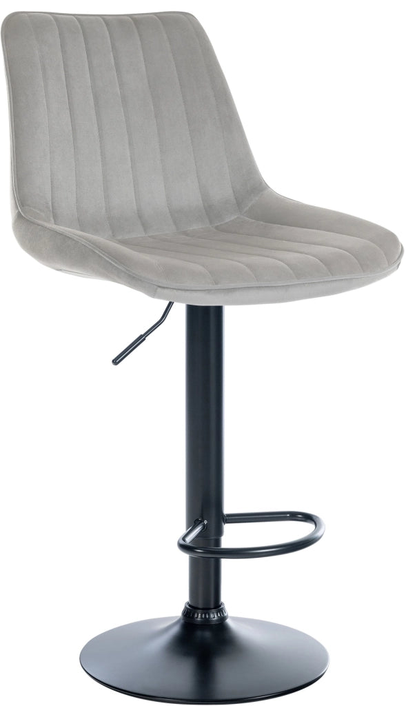 Sgabello Toni Velvet grigio,nero