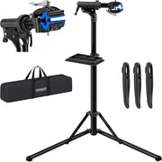 ® Cavalletto Riparazioni Biciclette fino a 50kg Borsa Trasporto Pieghevole Asta Regolabile Montaggio Bici Elettriche E-Bike Officina