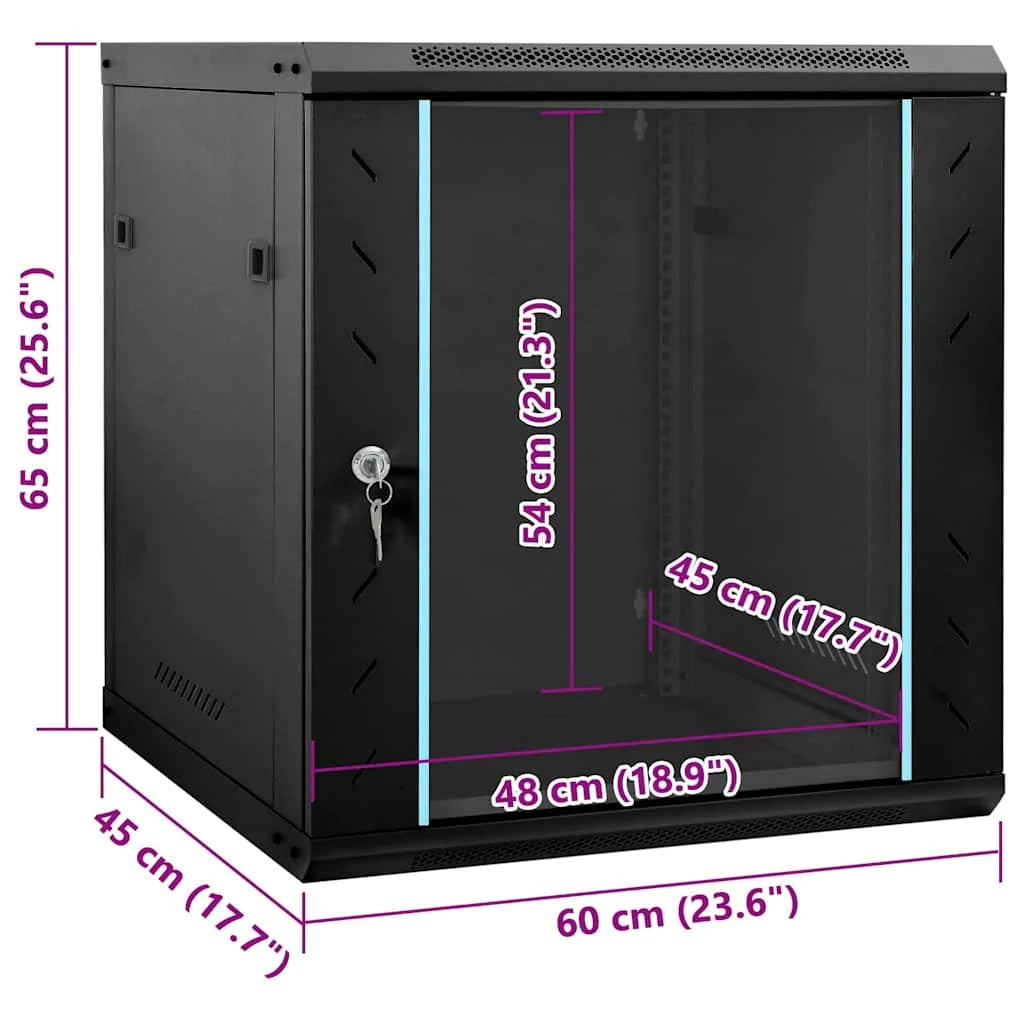 Armadio di rete dal design industriale per lo stoccaggio 60 x 45 x 65 cm in acciaio nero 02_0059070