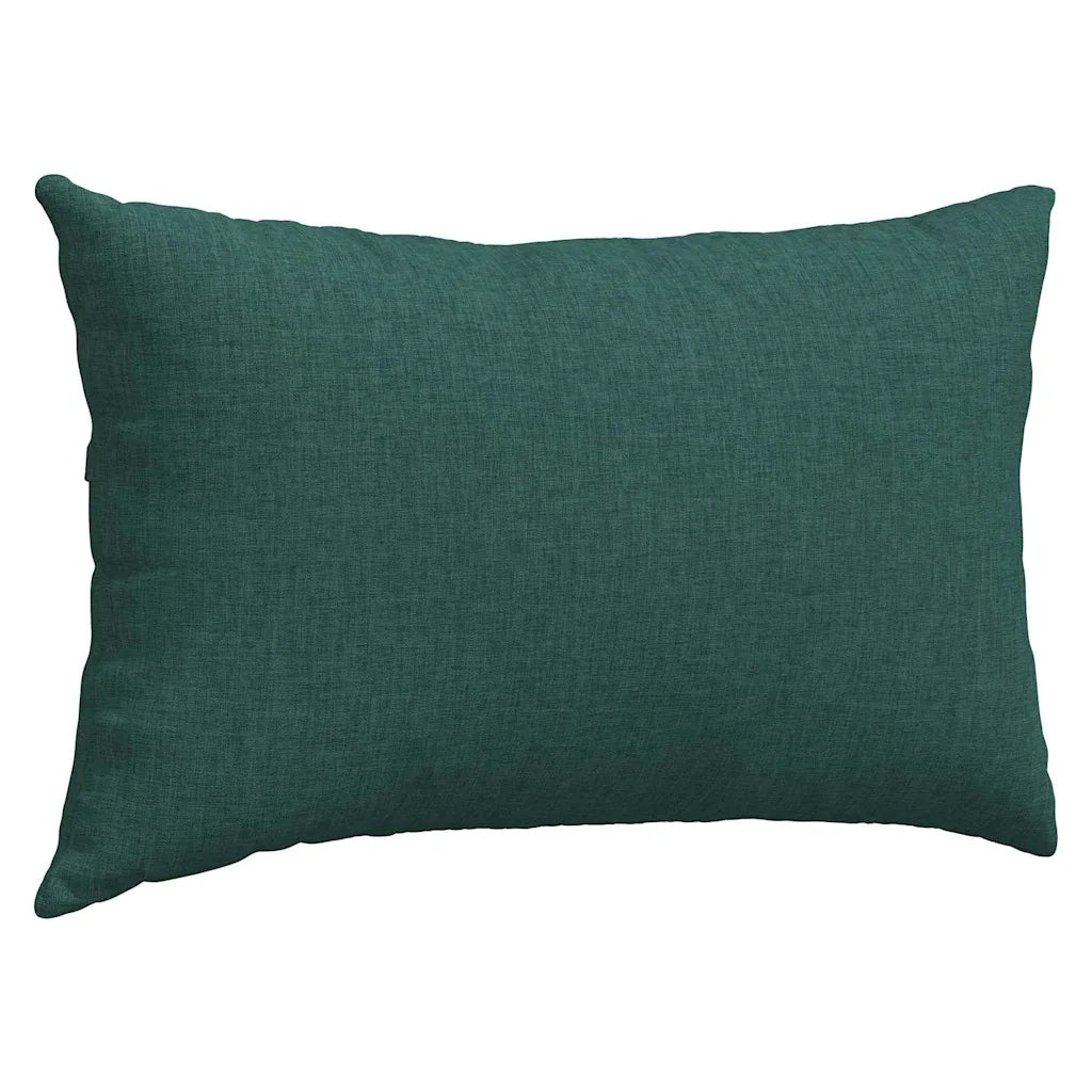Cuscini da Divano 2 pz | Cuscini per sedie Verde Scuro 50 x 30 cm Tessuto
