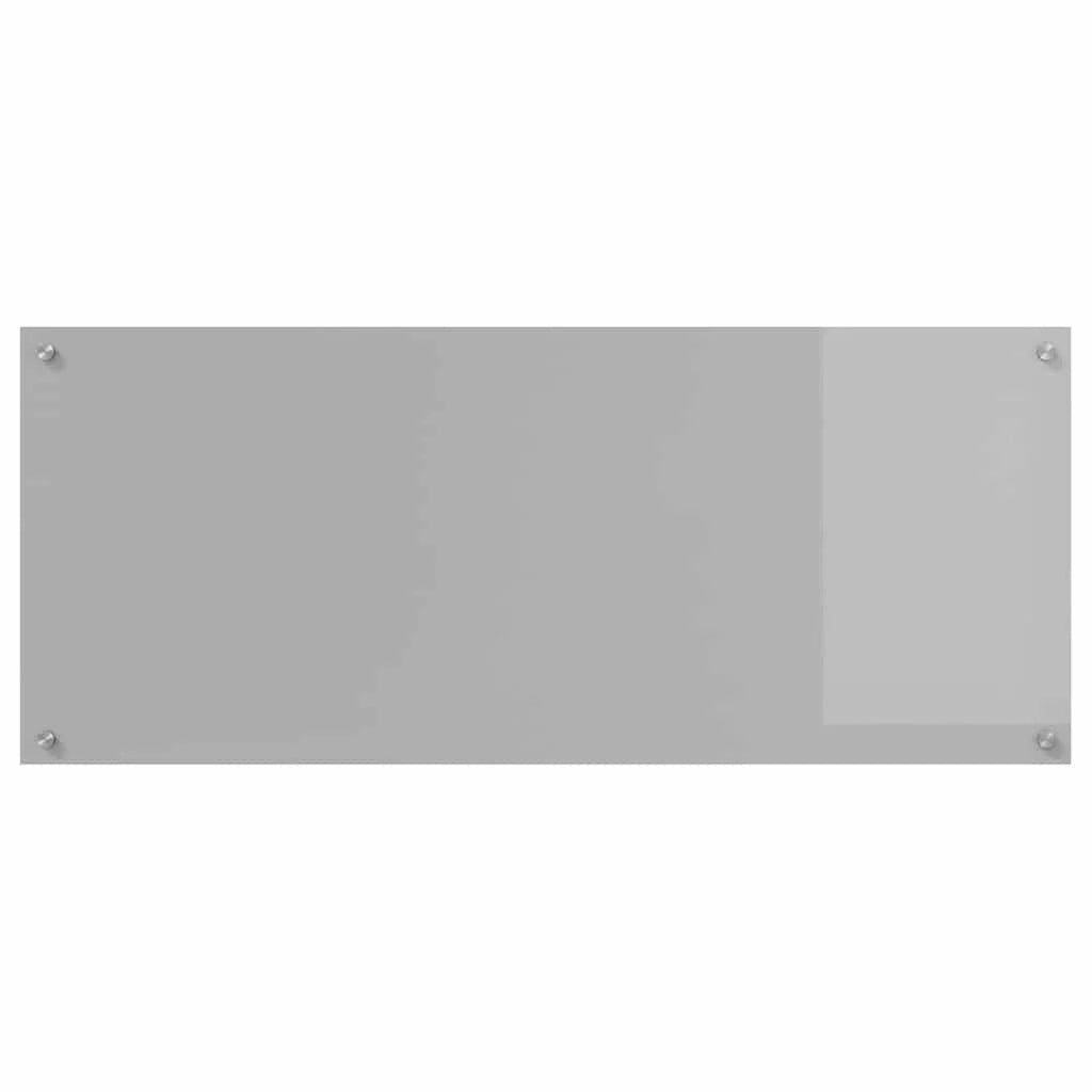 Set di 2 paraschizzi moderni per cucina design elegante 120 x 50 cm resistenti al calore vetro temperato grigio chiaro 02_0056271
