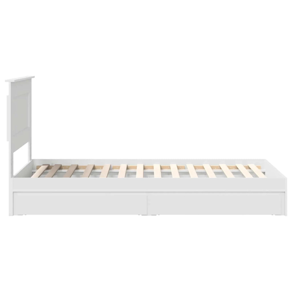 Letto con Contenitore Bianco 75 x 190 cm Legno multistrato