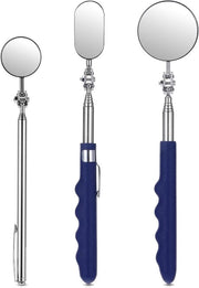 Set di specchietti di ispezione telescopici - 360 gradi girevoli - Strumento di prelievo - Specchietto di ispezione - Manico telescopico - 3 pezzi.