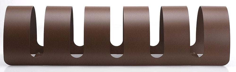 Rastelliera Portabici 5 Posti in Ferro 90x30x23 cm Belfer Bike Rack 42/PB Ruggine