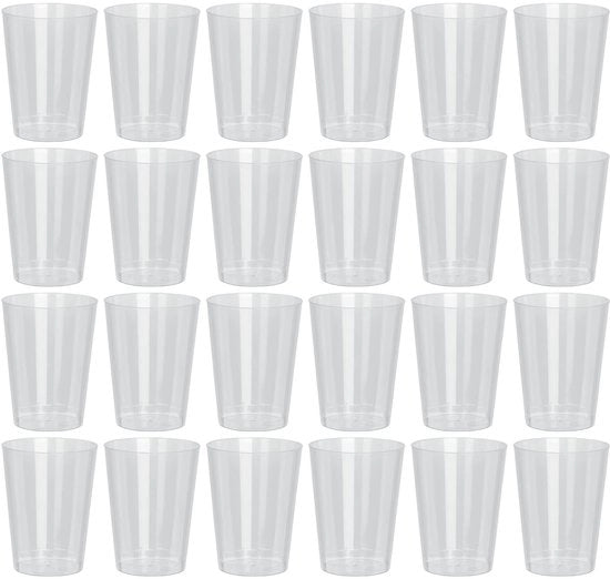 Bicchieri per Festa da 24 pezzi - Bicchieri Riciclabili - Resistenti al Lavastoviglie - Sicuri per l'Alimentazione in Plastica - Ideali per Feste - Colorati Arcobaleno - Bicchieri per Bere