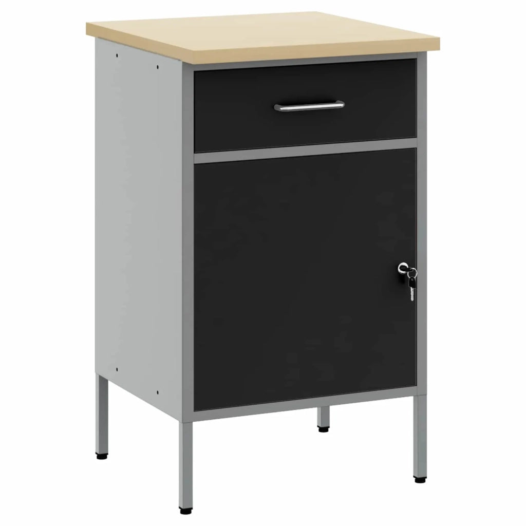 Banco da lavoro con cassetto Nero e Grigio 50 x 55 x 85 cm CFW1795644
