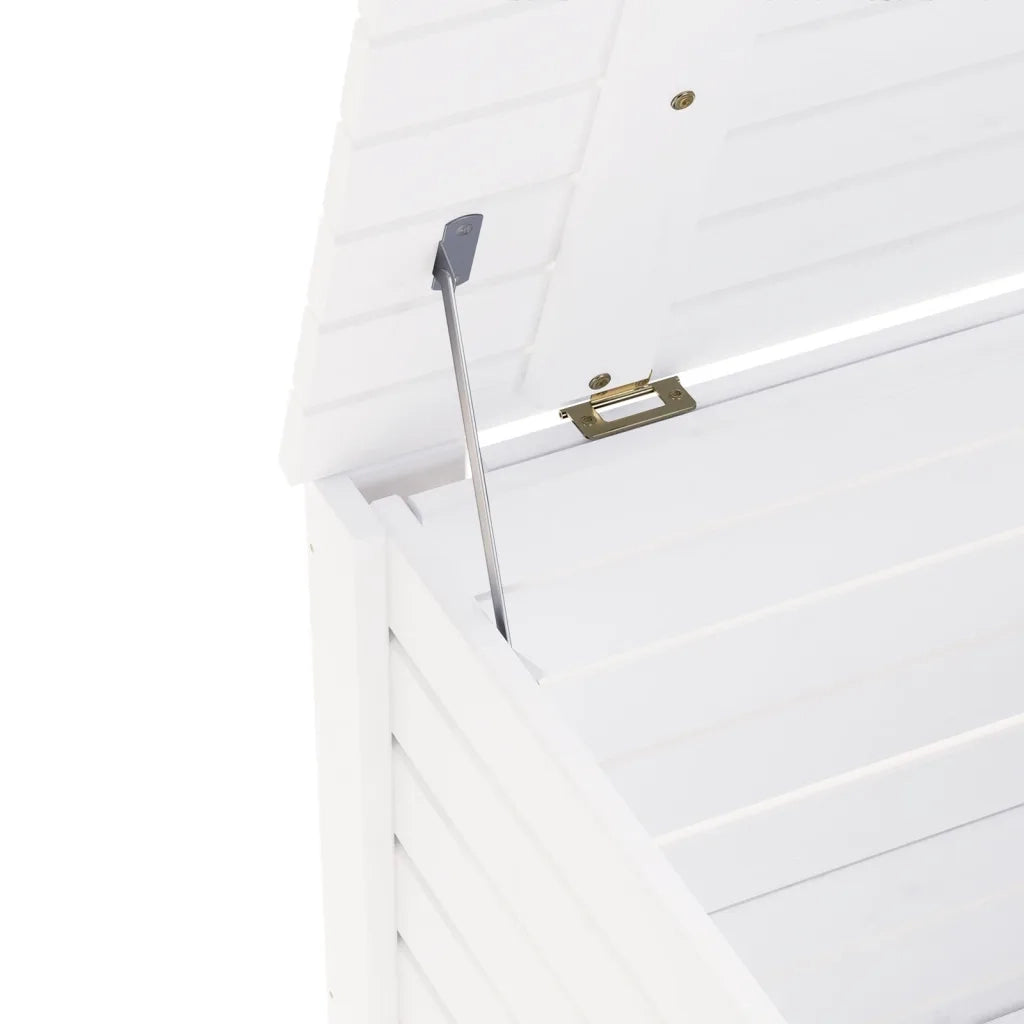 Contenitore con Coperchio RANA Bianco 80x49x54 cm Massello Pino 4002322