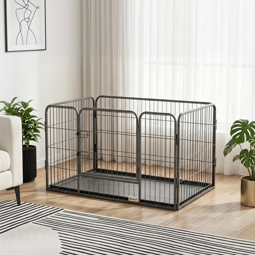 Recinto per cani ¨C zephmum ¨C grigio metallo 109x74x71 cm