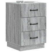 Comodino | Armadio da Notte | Mobiletto da notte con cassetto Grigio Sonoma 43 x 41 x 63,5 cm
