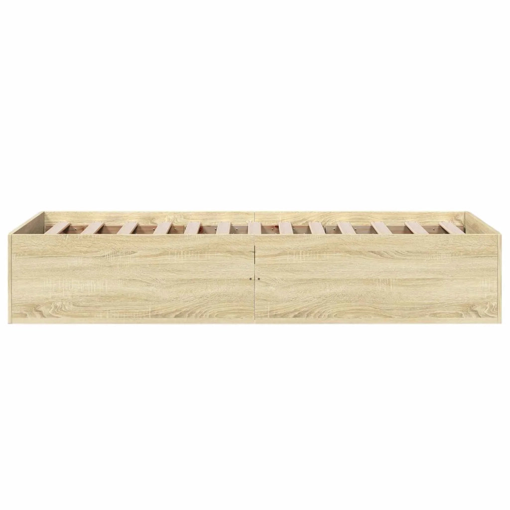 Struttura letto a pavimento Rovere Sonoma 80 x 200 cm 3429542