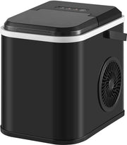Macchina per blocchi di ghiaccio 12 kg/24 ore con serbatoio di acqua da 1 litro e funzione di autoigiene – Silenziosa e efficiente macchina per ghiaccio