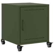 Comodino | Armadio da Notte | Mobiletto da notte Verde Oliva 36x39x43,5 cm in Acciaio