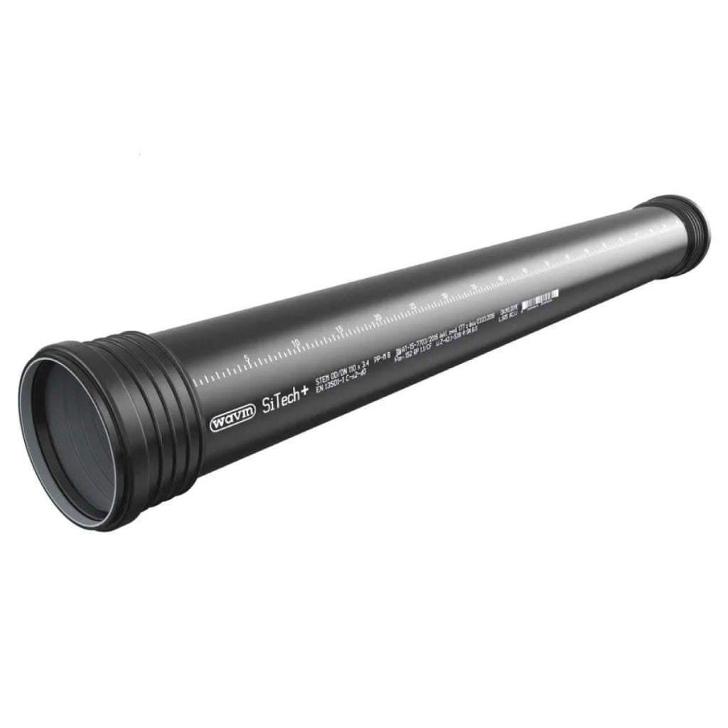 TUBO 2 BICCHIERI AD INNESTO IN PP CON GUARNIZIONE SERIE SITECH+ INSONORIZZATA - ø40  MT 1  - WAV