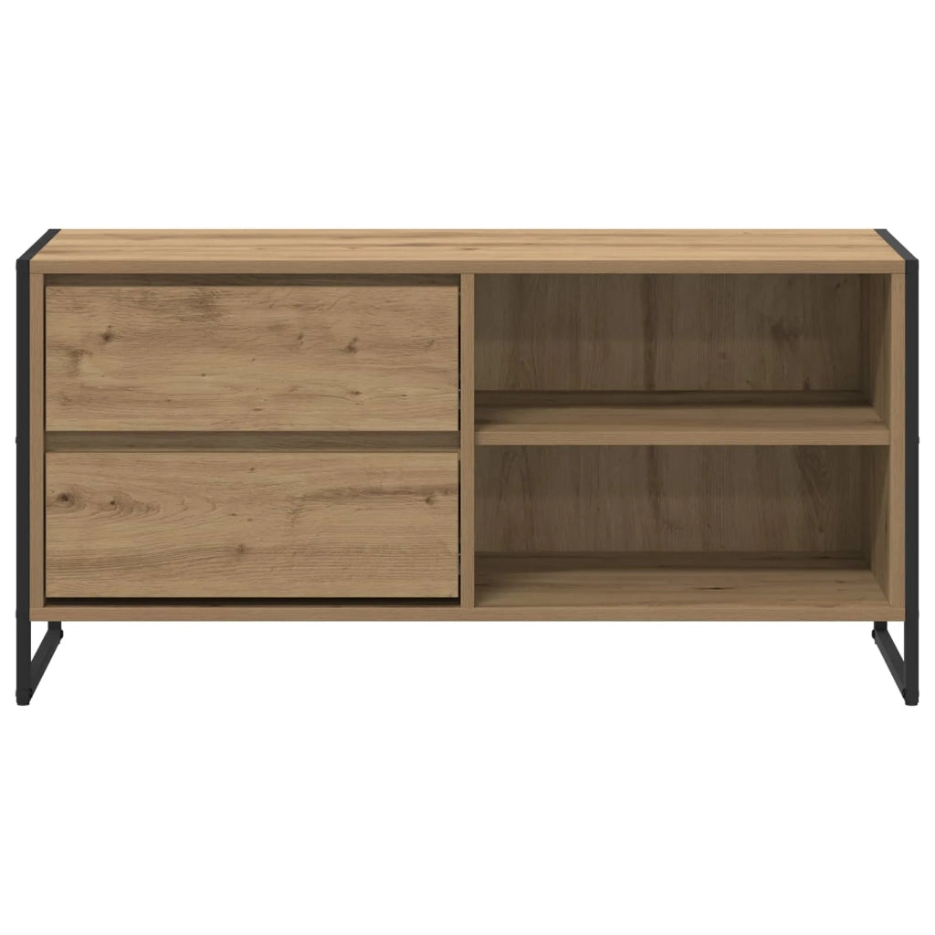 Mobile TV con cassetto-Credenza TV-Console TV Rovere Artigianale 100 x 36 x 49,5 cm 668354