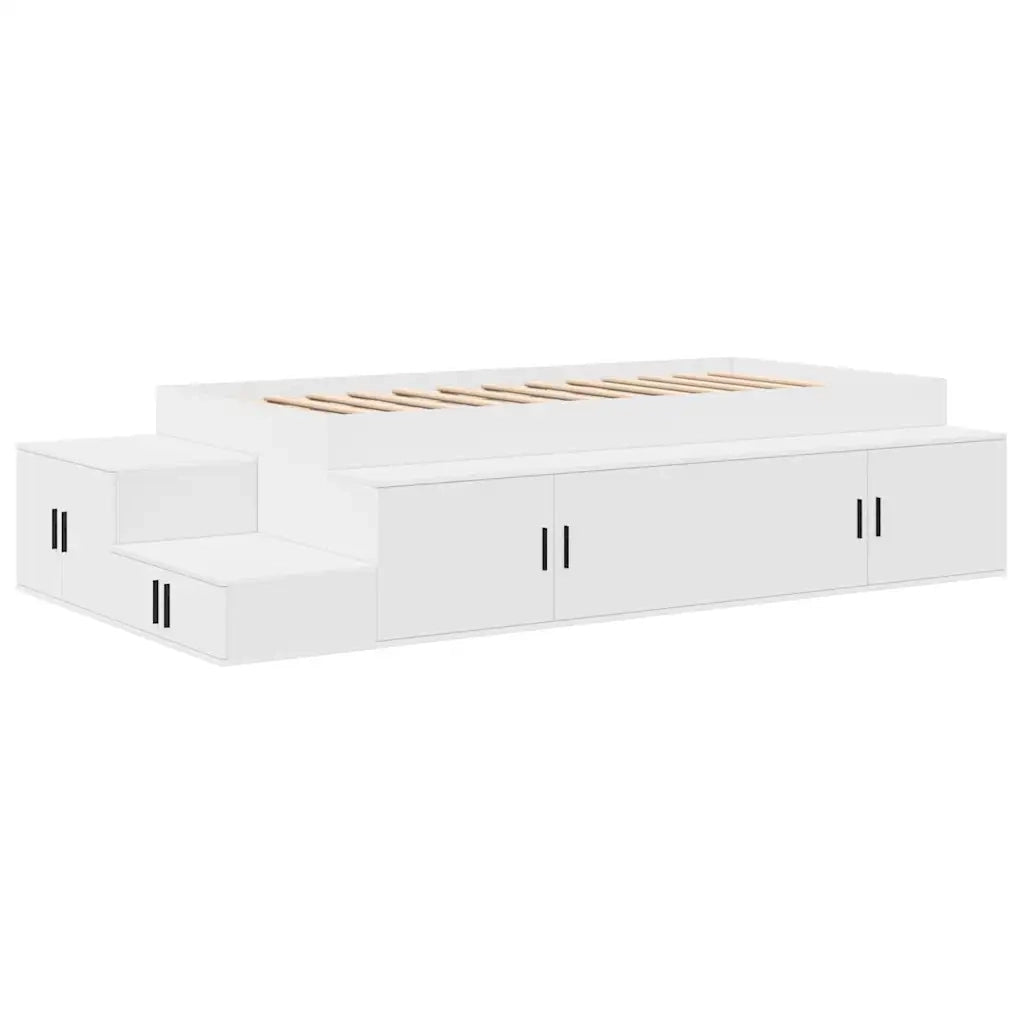 Struttura letto con contenitore Bianco 75 cm Legno multistrato 3335589