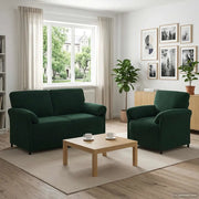 Set di divani 2 pz Verde Scuro Velluto 3424901