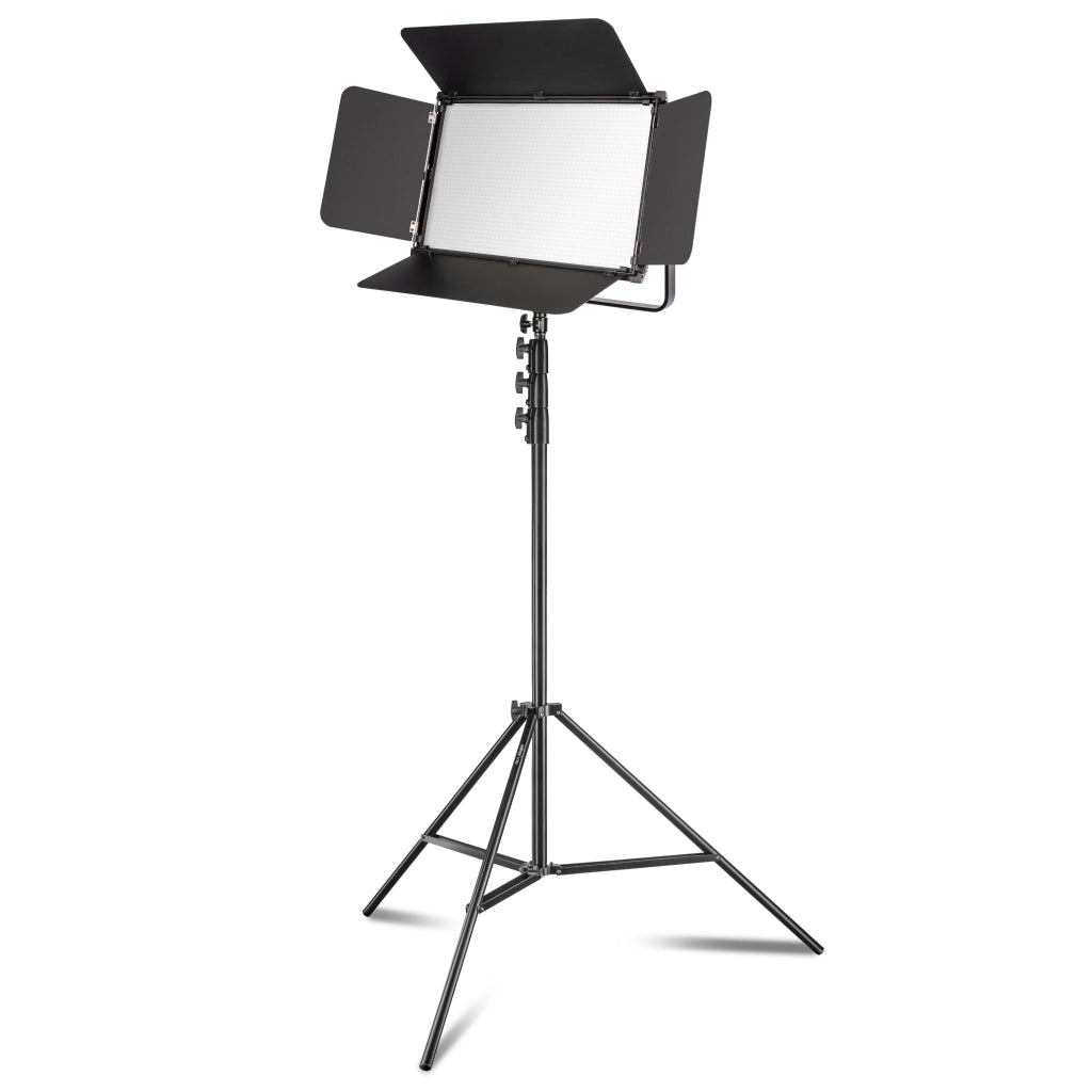 LED Niova 150-F Pro luce d'area incl. treppiede per lampada, luce d'area da 150 W con bicolore, luce da studio con luminosità dimmerabile, luce video con radiocomando