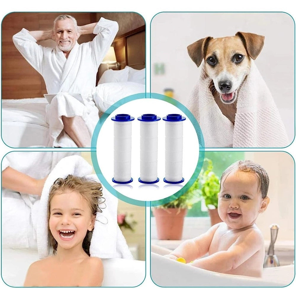 Trade Shop - Set 4pz Filtro In Cotone Pp Ricambio Per Doccetta Soffione Doccia Rimovibili 59998 -