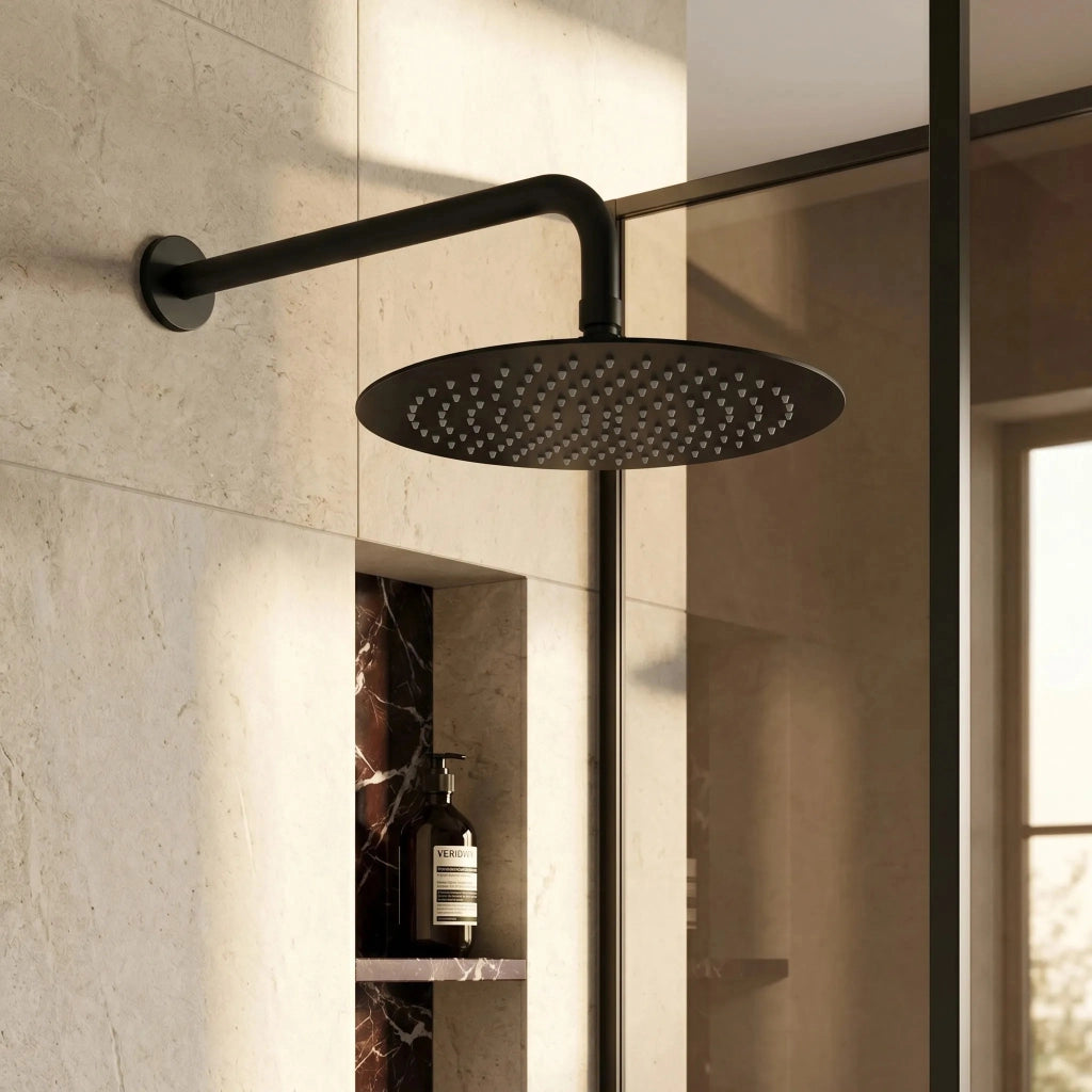 Soffione Doccia Rotondo Rea Js-p014b 30cm Black