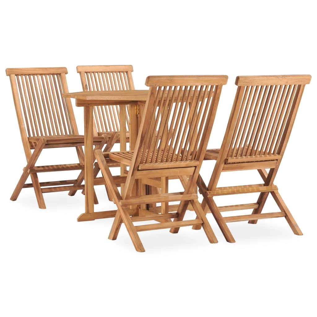 Set da pranzo pieghevole da esterno da 5 pezzi in legno massello di teak 02_0014712
