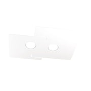 Plafoniera a led ECHO Top Light in metallo Bianco rettangolare con 2 attacchi lampadina Gx53