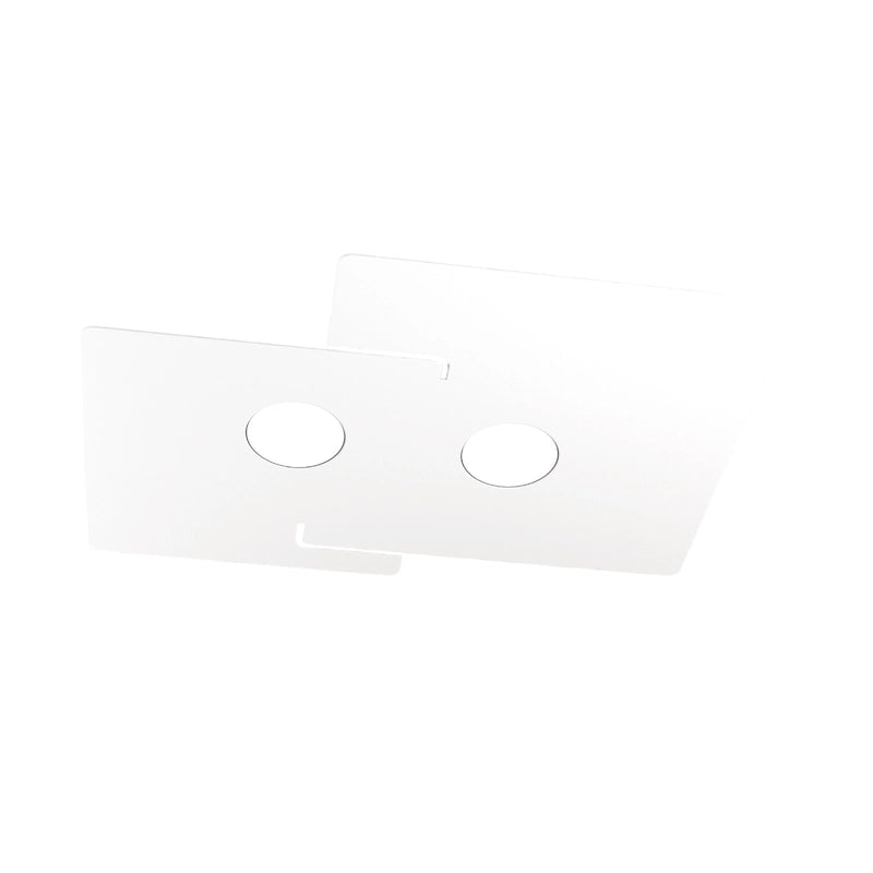 Plafoniera a led ECHO Top Light in metallo Bianco rettangolare con 2 attacchi lampadina Gx53