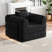 DIVANO LETTO 2-IN-1 in Chenille Nero
