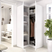 Armadio Camera da Letto Luber, Guardaroba 2 Ante Appendiabiti, 95x204h cm Bianco