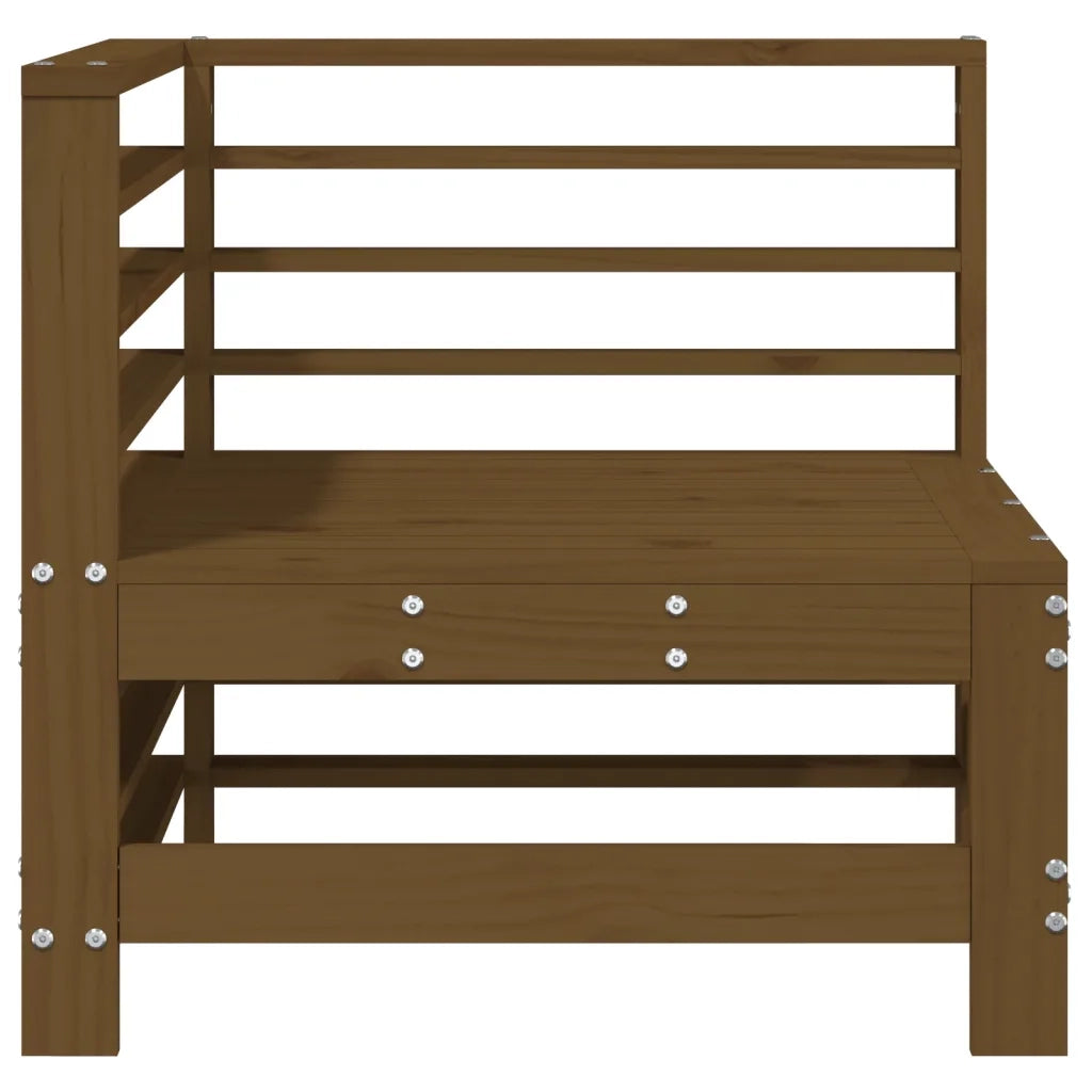 Divano Angolare da Giardino Marrone Ambra Legno Massello Pino 825607