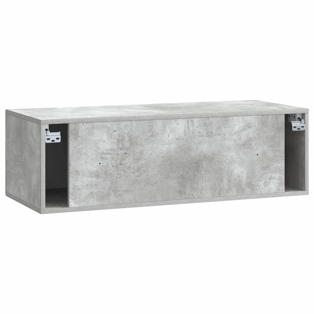 Mobile Porta TV da Muro-Credenza per TV sospesa Grigio Cemento 99 x 41 x 30 cm