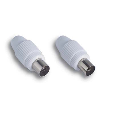 SPINA + PRESA COASSIALE TV SELF FME - MM 9,5 OHM 75 CF=PZ 2- 5 confezioni