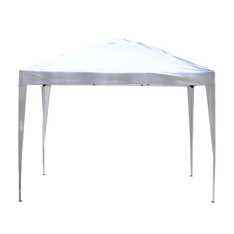 GAZEBO STRUTTURA IN ACCIAIO PIEGHEVOLE RIVESTIMENTO TESSUTO OXFORD BIANCO 3X3M