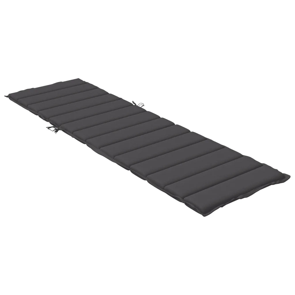 Cuscino per Lettino Prendisole Antracite Mélange 200x70x4 cm 4002519