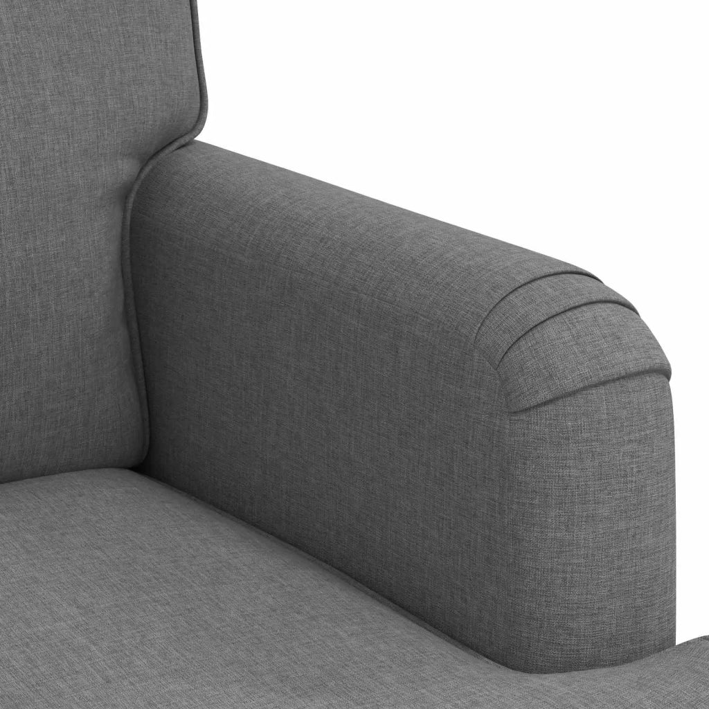 Divano Grigio scuro 201 x 80 x 85 cm Tessuto