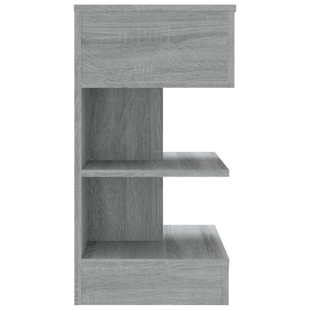 Comodino Grigio Sonoma 40x35x65 cm in Legno Multistrato 816043