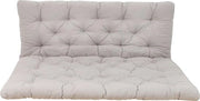 Set di cuscini pallet con schienale grigio - cuscino da sedere 120 x 80 - cuscino da terra 120 x 60 cm - per interni ed esterni - materiale confortevole per set di cuscini pallet