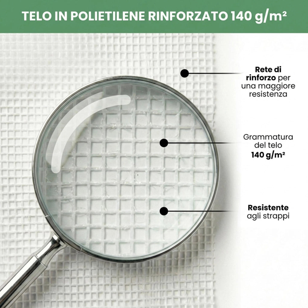 Serra da giardino a casetta con struttura in metallo e telo in PE 1 porta 2 finestre Bianco 202x80x170 cm
