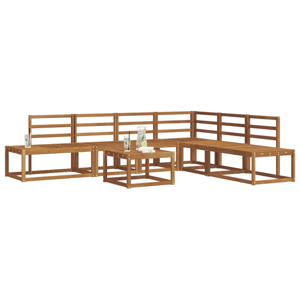 Set di divani da esterno 7 Pezzo Naturale
