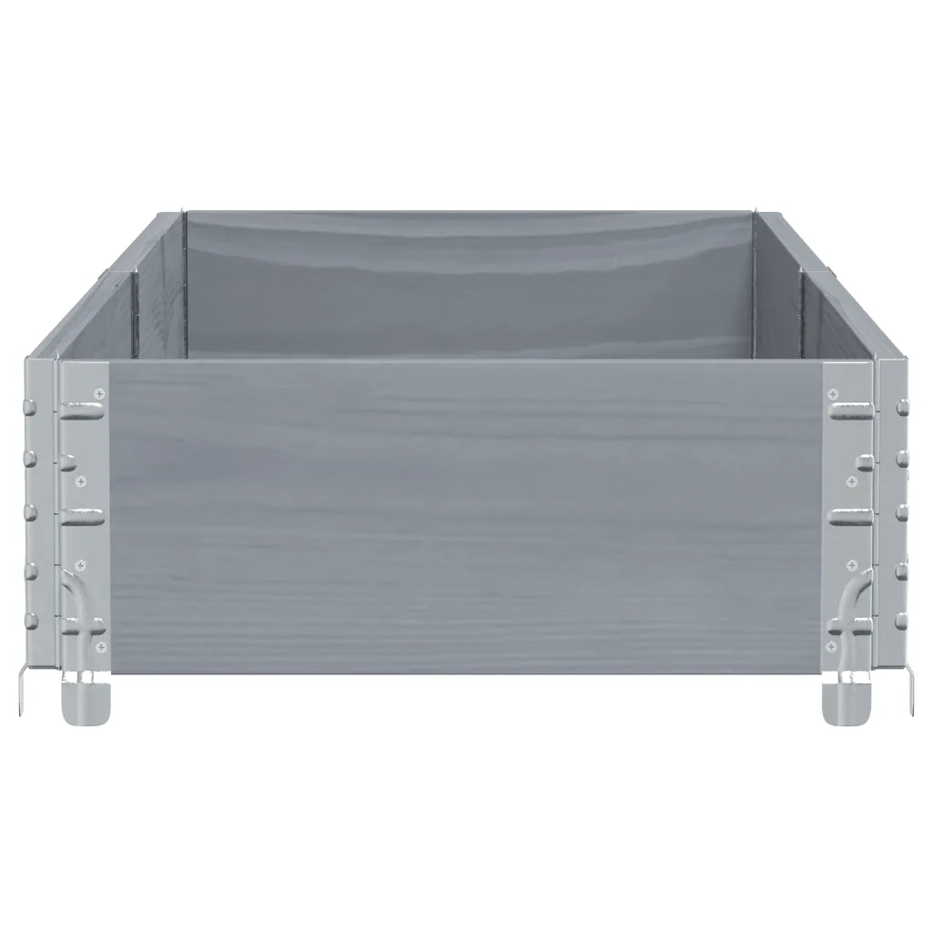 Fioriera da Giardino Grigia 150x50 cm Legno Massello di Pino 3295405