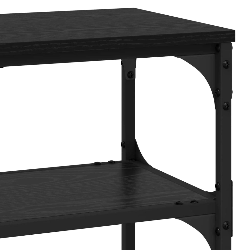 Tavolo consolle Rovere Nero 100 x 30 x 75 cm Legno multistrato 883542